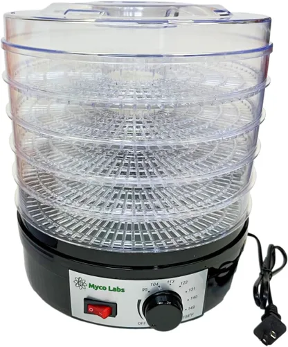 Vista 2 de Myco Labs Deshidratador de hongos de 350 vatios con control de temperatura ajustable y bandejas extra altas