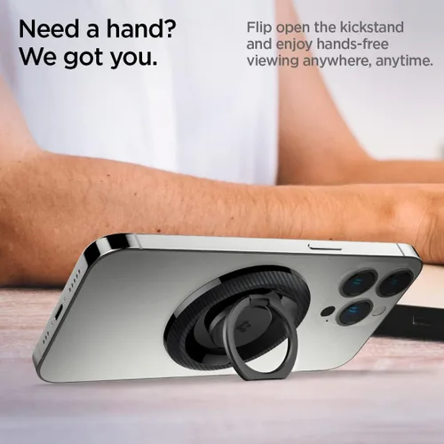 Vista 4 de Spigen para MagSafe Soporte de Agarre para Teléfono, Anillo O-Mag (MagFit) Compatible con iPhone 17/16/15/14/13/12 Air/Pro/Pro Max, Pixel 10 Series