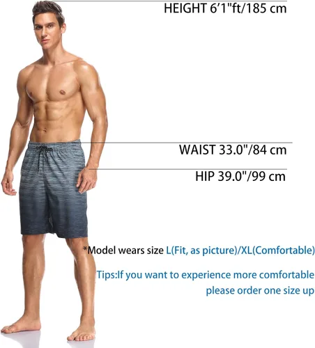 Vista 2 de Flytop Traje de baño para hombre de secado rápido con bolsillos con cremallera