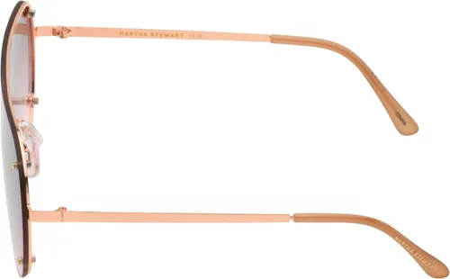 Vista 3 de MARTHA STEWART Women's Ms106 Modern Uv400 Protective Shield Aviator Pilot Sunglasses. Timeless Gifts for Her, 140 Mm