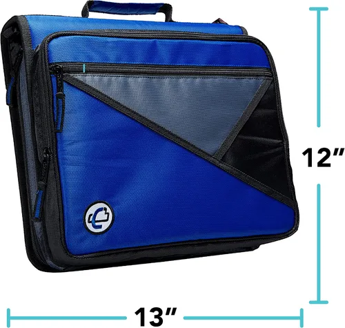 Vista 8 de Archivador con 3 cierres con anillos de 2 in Case-it, Azul individual
