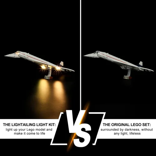 Vista 7 de Lightailing Luz para Lego- 10318 Concorde - Kit de iluminación LED compatible con el modelo de bloques de construcción Lego - NO incluido el juego