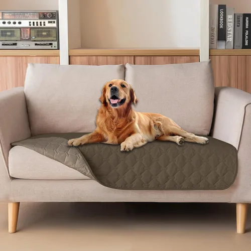 Vista 46 de gogobunny - Manta para perros y gatos 100% impermeable y de doble cara, funda suave para cama de mascotas, reversible, protege muebles, carbón