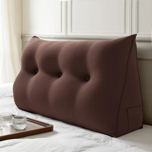 Vista 38 de WOWMAX Almohada ergonómica para cabecero para cama de tamaño matrimonial, almohadas tapizadas multifuncionales para cabecero, tableros portátiles