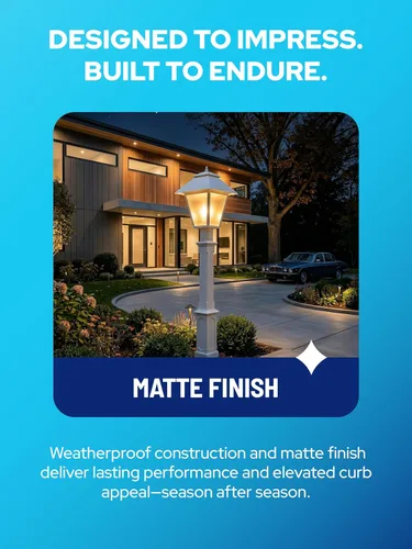 Vista 8 de KASTLITE Lámpara de poste para exteriores, se adapta a postes de lámpara de 3 pulgadas, luz de poste de linterna impermeable antioxidante, base E26