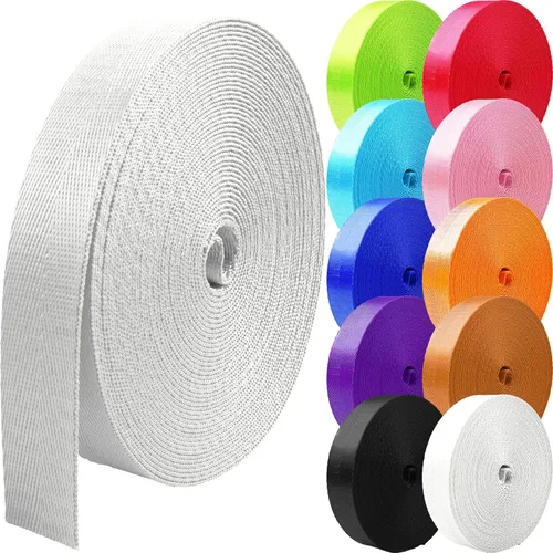 Vista 15 de Correa de nailon de 1 pulgada, 1.5 pulgadas, 2 pulgadas, correa de nailon para cinturón, correas de mochila, 10, 25, 50, 3.3 yardas