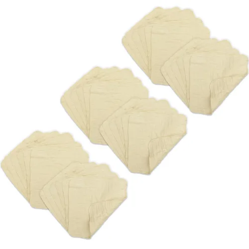 Vista 8 de OsoCozy Toallitas de muselina para bebé, 12 unidades, 100% algodón sin blanquear, toallitas de tela reutilizables para pieles sensibles, de secado