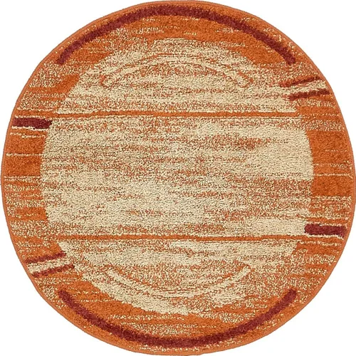 Vista 11 de Unique Loom Autumn Collection - Tapete abstracto, informal, moderno y contemporáneo (borde marrón y beige, 2 x 3 pies, rectangular)