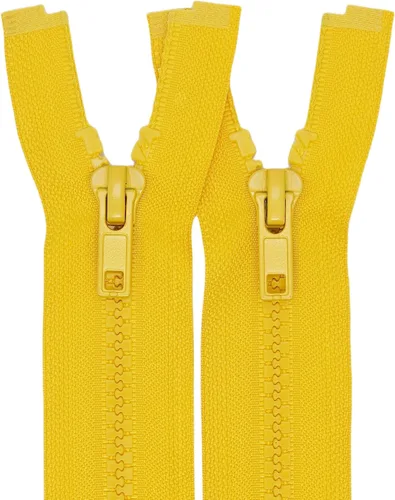 Vista 12 de MebuZip 2 cremalleras separadoras #5 de 6 pulgadas, cremalleras de plástico moldeadas con cremallera de resina a granel para coser abrigos, Blanco