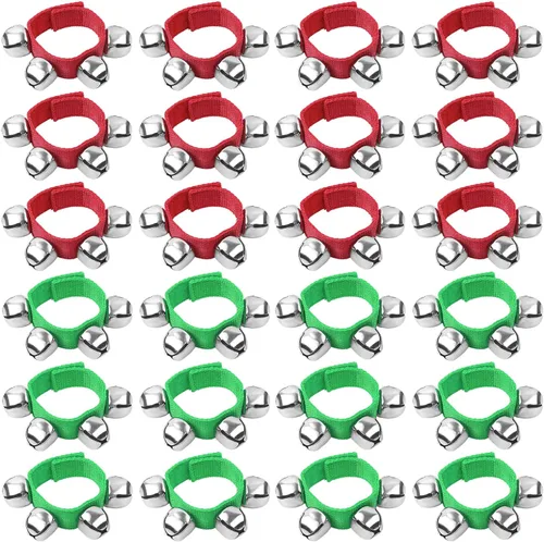 Vista 10 de Augshy Cascabeles, 24 Piezas Pulseras de Cascabel, 12 Instrumentos Musicales Regalo para Niños