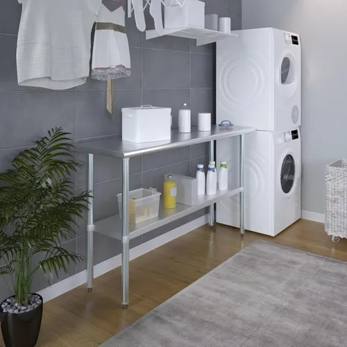 Vista 6 de Mesa de trabajo de acero inoxidable AmGood