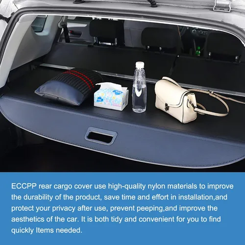Vista 6 de ECCPP Cubierta de carga 2006-2012 para Toyota RAV4 flexible retráctil trasera cubierta de maletero cubierta de seguridad Tonneau