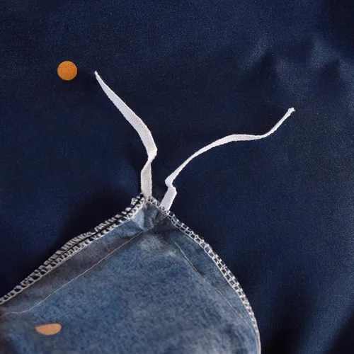 Vista 6 de LAMEJOR Juego de funda de edredón tamaño Queen con patrón de cactus azul para hotel, juego de cama suave de lujo