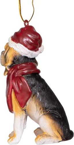 Vista 3 de Design Toscano - Figura de perro para decoración navideña.