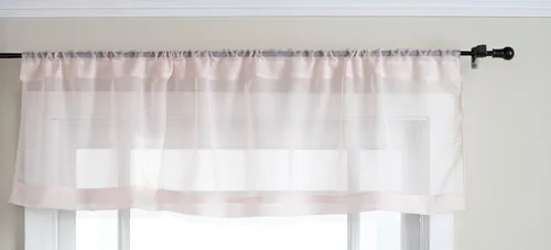 Vista 69 de Stylemaster Elegance Cenefa recta de gasa transparente, 60 x 14 pulgadas, color dorado