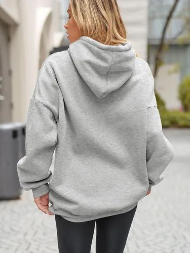 Vista 4 de EFAN Sudaderas con capucha de gran tamaño para mujer, sudaderas de forro polar con capucha, suéteres casuales y cómodos de moda de otoño 2025