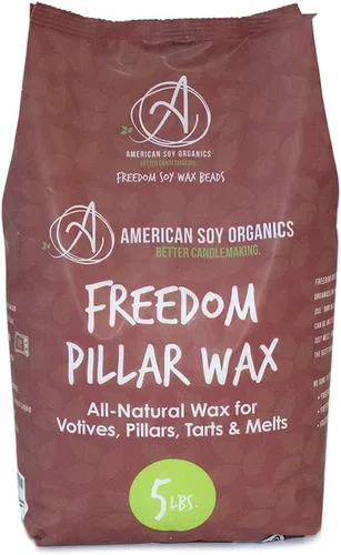 Vista 10 de American Soy Organics - 1 libra de perlas de cera de soya Freedom para hacer velas - Cuentas de soja para microondas - Cera de pilar premium
