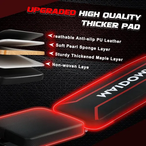 Vista 7 de Standard Weight Bench Set for Full Body Workout, Foldable Bench Press with Leg Curl/Extension, Adjustable Workout Bench Set for Home Gym（US Stock）