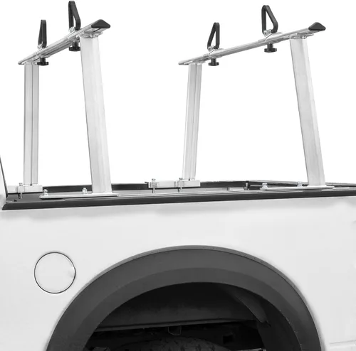Stark USA estante universal para camioneta extensible de aluminio, estante de escalera para camioneta pick up, para contratista, para tubos, sin