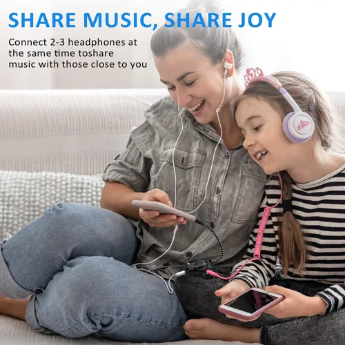 Vista 7 de LP Divisor de auriculares, divisor estéreo de audio trenzado de nailon de 0.138 pulgadas, macho a 3 puertos hembra para MacBook, Mac, iPad, iPhone