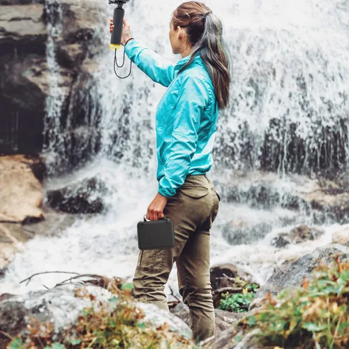 Vista 6 de DigiCharge Estuche de transporte para cámara de acción para GoPro Lit Hero 13, 12, 11, 10, 9, Max 2 y DJI Osmo Action, Insta360 – Bolsa