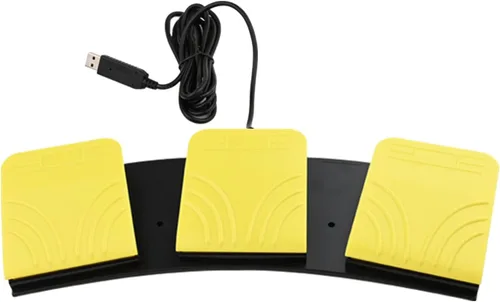 Vista 2 de Pedal de pie USB para juegos de PC, interruptor de pie de control óptico, teclado de mouse de mapa de computadora, tecla de combinación de teclas