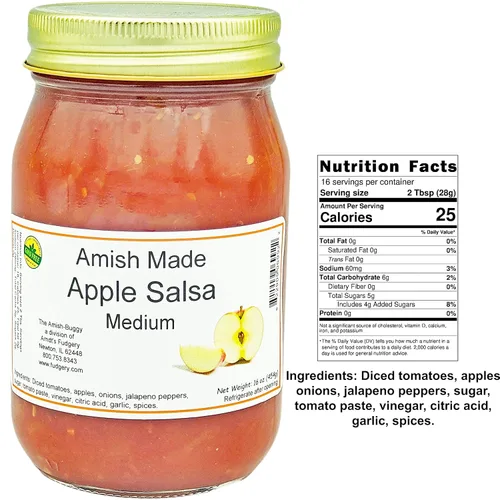 Vista 2 de Arndts Fudgery Amish Made Salsa Tarros de 2-16 onzas (manzana mediana)