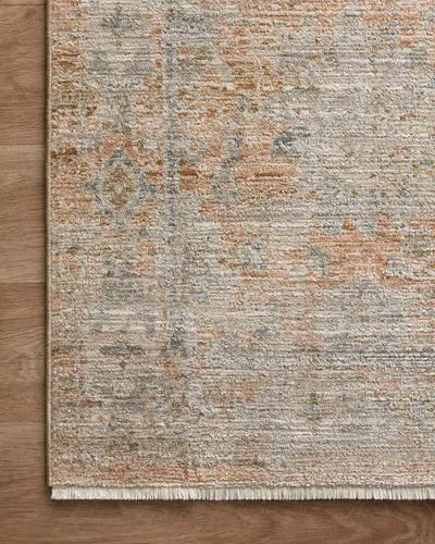 Vista 41 de Loloi Jean Stoffer Katherine Collection KES-02 Ocean/Coral 2'-7'' x 10'-0'', .25" Pile Height, Runner Rug