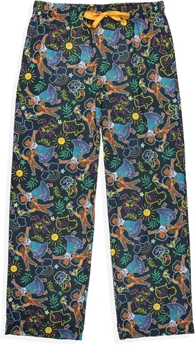 Disney Encanto - Pantalones de pijama para mujer con personajes y dibujos, Negro -