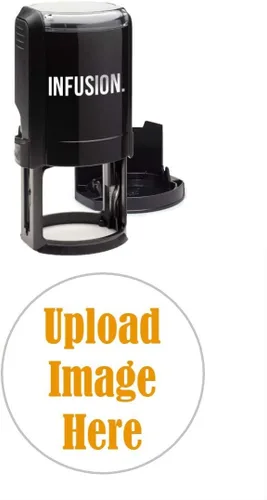 Vista 18 de Infusion 1-5/8" x 1-5/8" Personalizado, Grande, Ronda Autoentintado Logo Sello, Negro