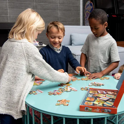 Vista 5 de Upbounders - Joyful Carousel - Rompecabezas para principiantes de 24 piezas para niños pequeños de 3 a 5 años, rompecabezas preescolar con niños