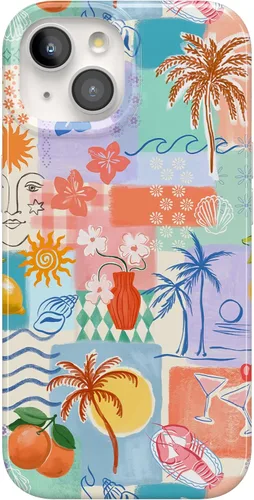 Vista 95 de Casely Funda para iPhone 15 Todas las cosas divertidas Diversión en días laborables Compatible con MagSafe Diseño clásico de carcasa