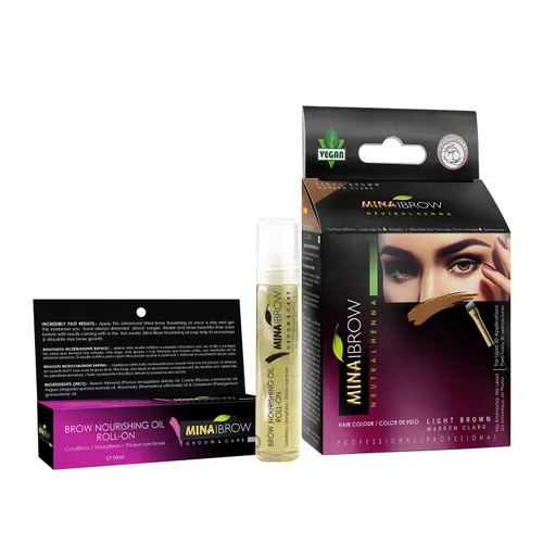 Vista 41 de MinaiBrow Polvo de tinte natural negro con agua de rosas y cepillo biselado doble Tinte instantáneo para cejas a prueba de manchas para cobertura