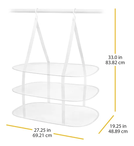Vista 4 de Whitmor 6506-9367-WHT Secador de ropa plegable Pop & Fold, color blanco