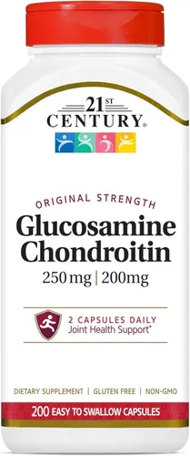 Vista 7 de 21st Century Glucosamina Condroitina 250/200mg - Fuerza original, 60 unidades Glucosamine & Chondroitin Capsules, Joint Health, Cartilage &