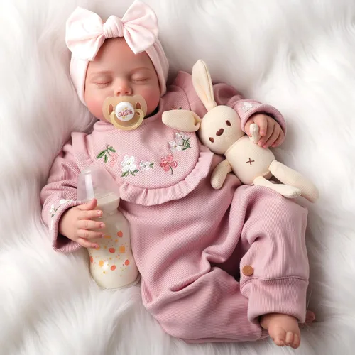 Vista 7 de BABESIDE Muñecas de Bebé Renacidas Realistas - Muñeca de Bebé Recién Nacida Realista de 20 Pulgadas Durmiendo Muñecas de Bebé de la Vida Real