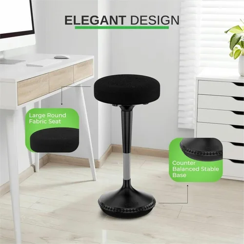 Vista 5 de Wobble Taburete de pie, asiento flexible ajustable de oficina ergonómico, taburetes tambaleantes para asientos alternativos en el aula, silla activa