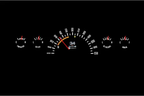 Vista 9 de Dakota Digital RTX-60C-PU-X Sistema de instrumentos de calibre Retrotech compatible con Chevy Pickup 1960-63