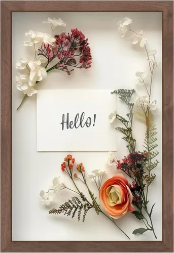 Vista 55 de FrameWorks Marco de Caja de Sombra de Madera Negra de 8" x 8" – Vitrina con Parte Trasera de Fieltro Suave, Caja de Memoria con Vidrio Templado