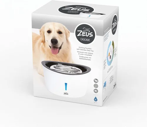 Vista 6 de Zeus Fuente cascada para perros con tapa de acero inoxidable