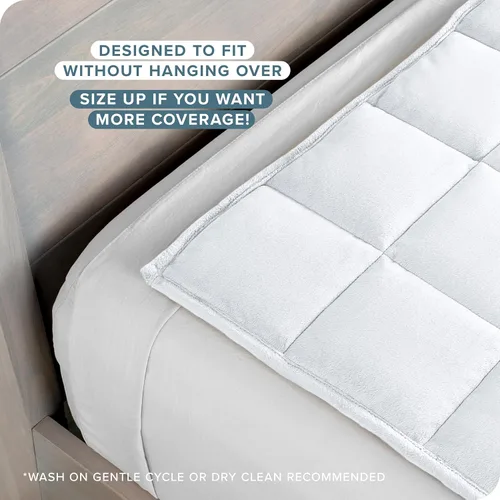 Vista 103 de Bare Home Manta con peso tamaño Twin o Full 7 libras (40" x 60") - Totalmente natural 100% algodón - Manta pesada premium con cuentas de vidrio