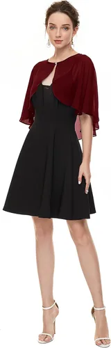 Vista 4 de Chales de gasa suave para cubrir el vestido de noche de boda para mujer