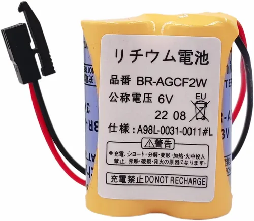 Vista 2 de 4 piezas BR-AGCF2W 2 células batería de litio 6V A98L-0031-0011#L 2200mAh PLC batería para fanuc controlador batería de reserva