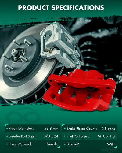 Vista 2 de SCITOO 18-B4791 18-B4790 Pinzas de freno de disco delanteras izquierda y derecha con soporte para Ford para Excursion 2000-2005, para Ford