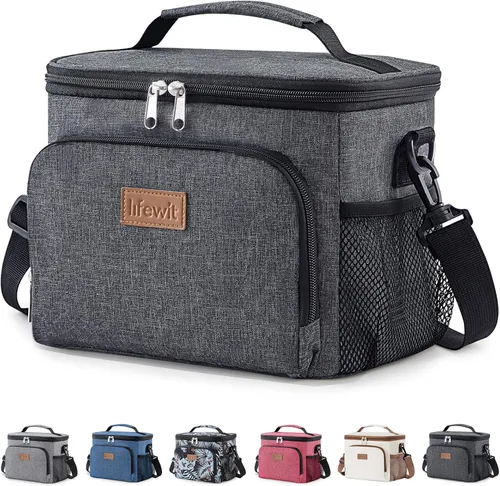 Vista 18 de Lifewit Lonchera reutilizable aislada para hombres, lonchera para mujeres, hielera portátil, congelable, suave, a prueba de fugas, con correa
