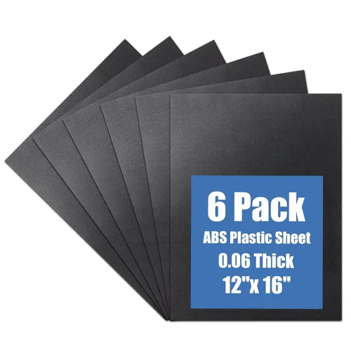 Vista 19 de Kinlink - Lámina de plástico ABS negra de 8" x 12" x 0.04" flexible, moldeable, con alta resistencia al impacto y alta resistencia a la tracción