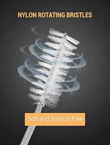 Vista 5 de Herramienta de limpieza de techo corredizo automático, cepillo de tubo flexible de 120 pulgadas, 2 cepillos de limpieza de tubos para techo