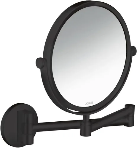 Vista 3 de AXOR Espejo de afeitar moderno circular universal en cromo negro cepillado, 42849340
