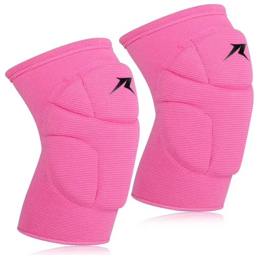 Vista 7 de Rodilleras de voleibol, protector de rodilla para niñas y mujeres con almohadillas de alta protección, rodilleras de grado profesional para correr