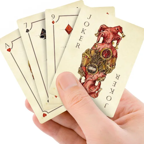 Vista 3 de HUNGRY MINDS The Game Playing Cards - Baraja de 54 cartas de póquer profesionales, baraja estándar coleccionable, juego de cartas vintage